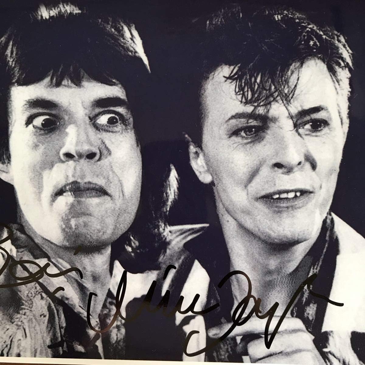 Amazon Co Jp David Bowie Mick Jaguar Hand Signed Photo Rolling Stones Timmashine Hobby