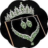 FIRCRE Crowns and Tiaras jewelry sets for Wedding princess birthday party Halloween Prom Pageant Jewelry for Women Crystal Bridal Jewelry Set for women