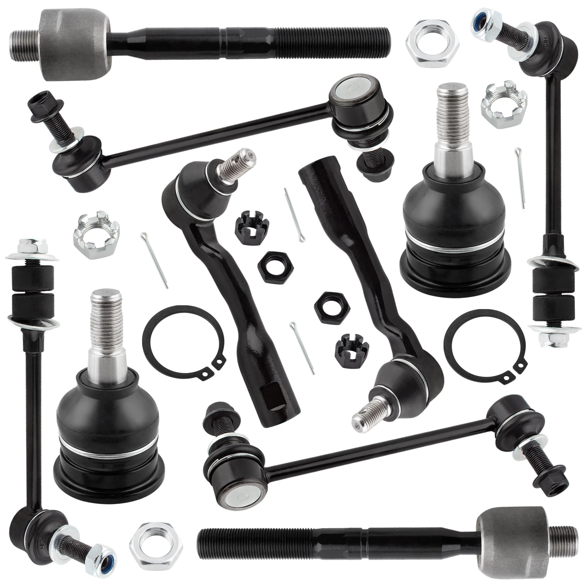 Photo 1 of WEDOAUTO 10Pcs Front & Rear Stabilizer Sway Bar Link + Inner Outer Tie Rods End + Upper Ball Joints Fit For Toyota Tundra 2003 2004 2005 2006 RWD Replace# K80598 K90680 K90255 ES80381 ES80382 EV800444