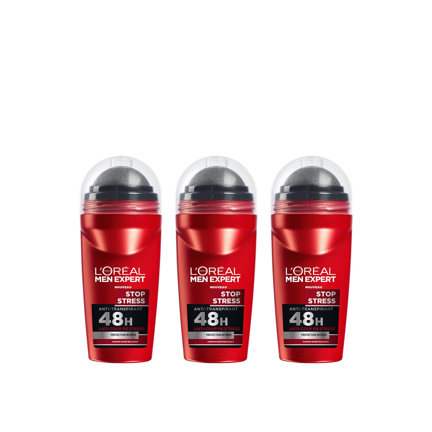 L'Oréal Men Expert Stop Stress Anti-Perspirant 48H Ball 50 ml - Pack of 3