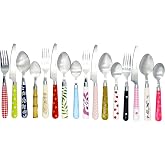 Gypsy Color Eclectic Mosaic Mix &amp; Match Stainless Steel Flatware Collection, Set of 16