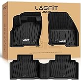 LASFIT Floor Mats Fit for Lincoln Nautilus 2019-2023/ for Lincoln MKX 2018 2017 2016 All Weather Floor Mats Custom Fit Floor Liner TPE Car Mats,1st and 2nd Row,Black