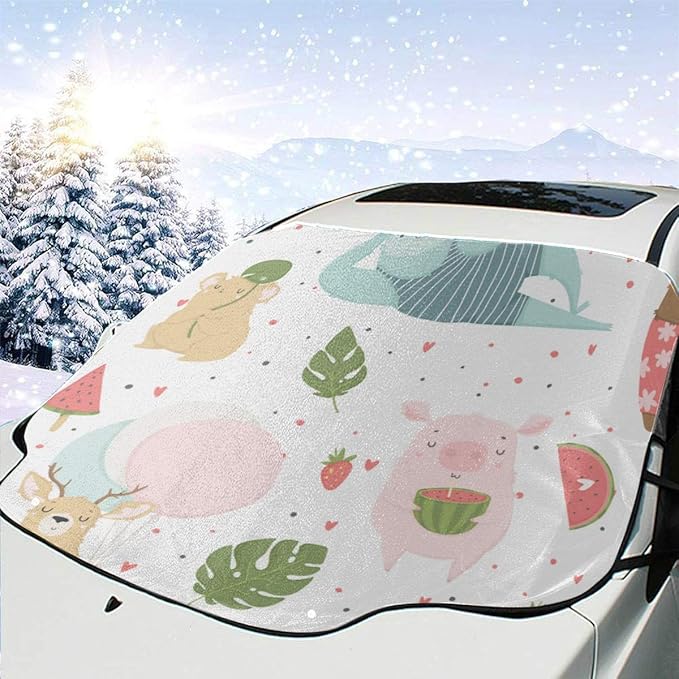 Funny Windshield Sun Shade Creative Cute Fruit Watermelon
