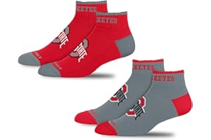For Bare Feet NCAA Unisex Kids Front and Center 2 Pack Team Colors