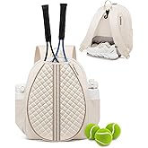 Sucipi Tennis Bag, Quilted Tennis Sling Crossbody Backpack, Water Resistant Tennis Racket Bags for Women Men, Suitable for Pickleball Tennis Badminton