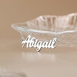 SANNYRA Abigail Name Necklace Personalized 18K Real