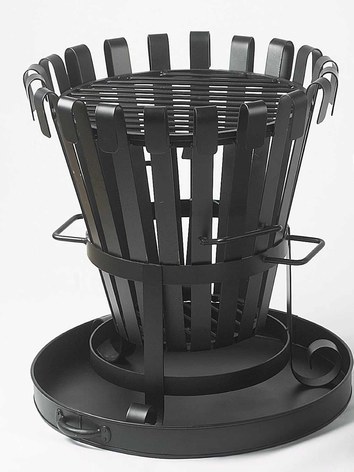 Black Hereford Log Burner Barbeque Fire Pit With Ash Pan
