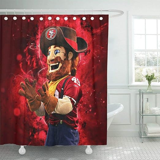 Amazon Com Ladble Decor Shower Curtain Set With Hooks Sourdough