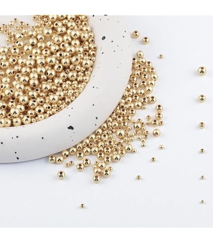 thumbnail image 2 of Beadtifulstyle 6pcs 5mm 14K Gold Filled Seamless Round Smooth Spacer Beads 2 of 5