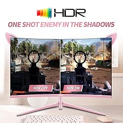 CUNPU Pink Computer Monitor, 27 inch 1440p 165Hz