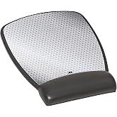 3M Precise Mouse Pad with Gel Wrist Rest, Vertex, 8.6 in x 6.8 in | Optical Mouse Performance and Battery Saving Design