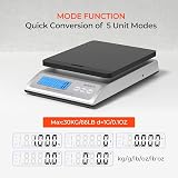 MUNBYN Digital Postal Scale 66lb/30kg with Hold Tear Function & Tape Measure view 2
