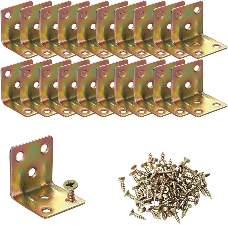 ABSOK 20PCS 30mm L Brackets Heavy Duty Stainless Steel 90 Degree Corner Joints