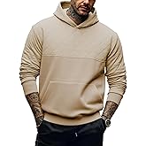 JMIERR Mens Casual Hooded Collar Fleece Hoodies Pullover Sweatshirts Warm Long Sleeve Shirts