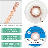 Kjzeex Desoldering Pump Solder Wick Remover Tool Kit 2.5mm Braid Wire view 6