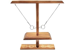 LIDMOAN Hook and Ring Game Handmade Wooden Toss Game for Kids and Adults,Yard Games,Toss Game for Bars,Home,Party