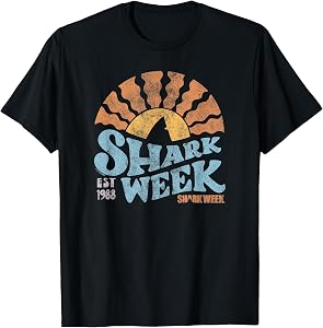 Shark Week Officially Licensed Lino Sunset T-Shirt
