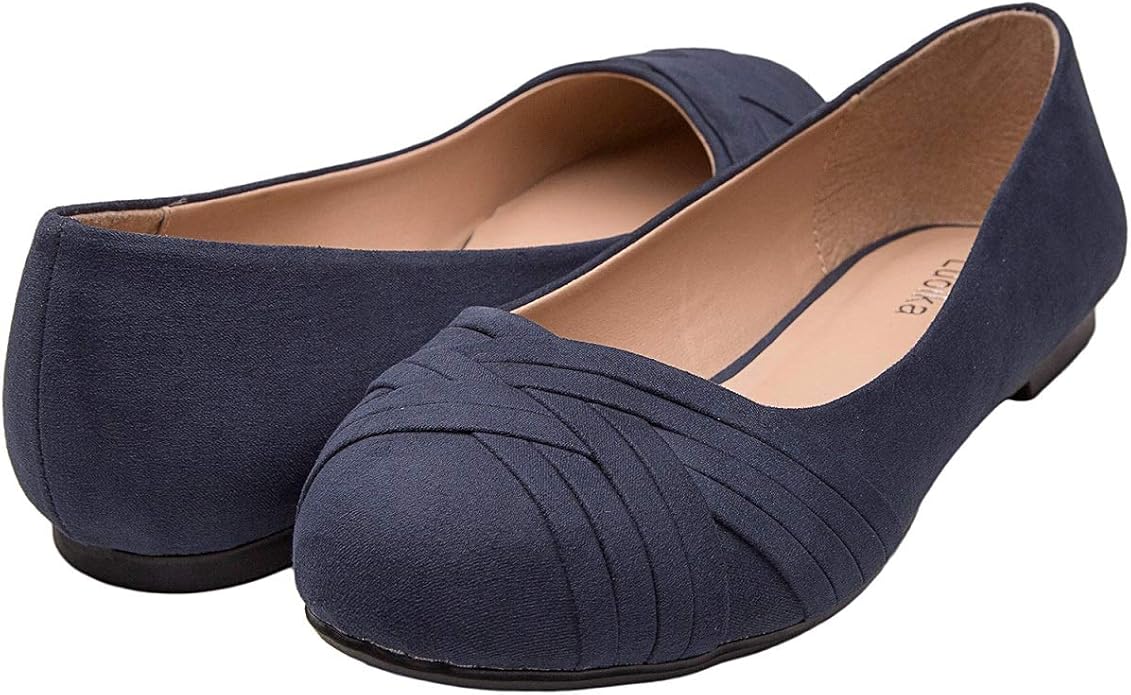 Luoika Womens Wide Width Shoes Flats