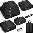Prezon 8 Set/6 Set/4 Set Compression Packing Cubes for Travel, Lightweight Vacation Travel Essentials, Travel Accessories for Suitcase Organizer Bags Set, Durable Luggage Organizer