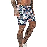GINGTTO Men's Beach Shorts Bathing Suits with Mesh Lining