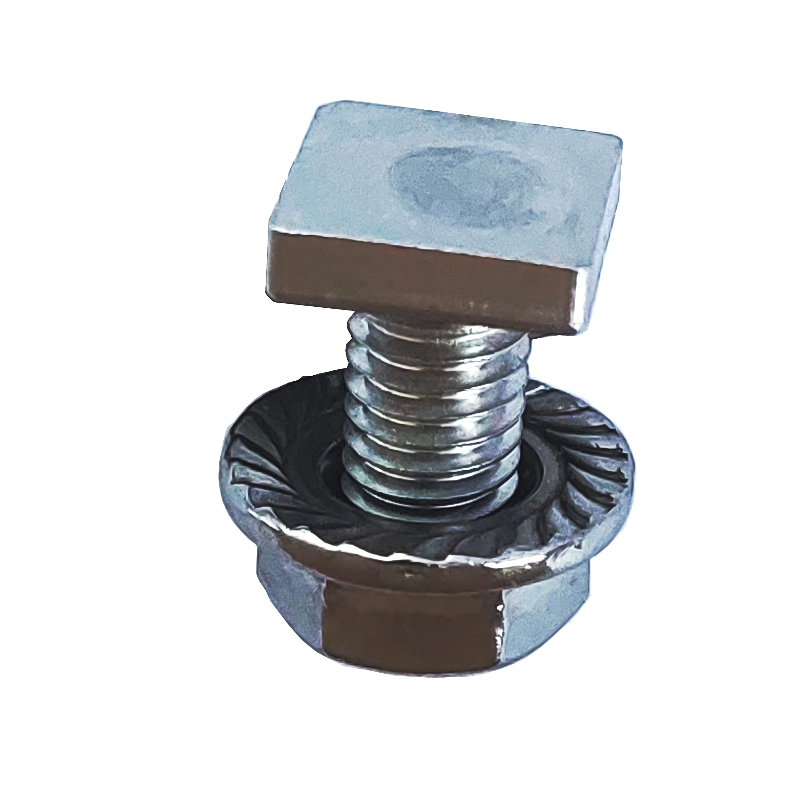 20 square screws with flange nut M6 x 12 stainless steel for greenhouses