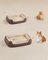 Feandrea Dog Bed Sofa with Removable Reversible Cushion 70x55x21 cm Coffee view 6