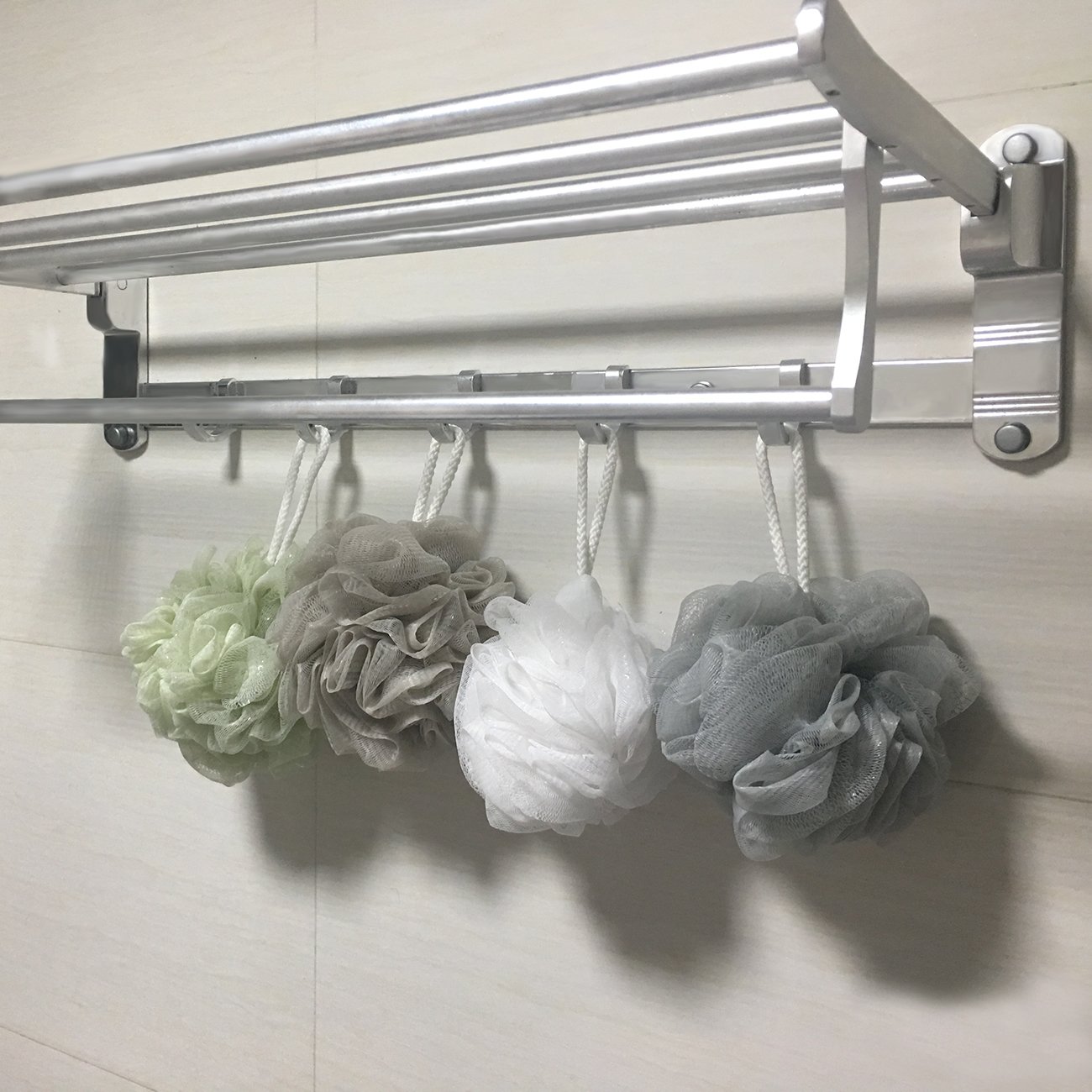 Goworth Large Bath Shower Sponge Pouf Loofahs 4 Packs 60g Each Eco-friendly Exfoliating Mesh Brush Pouf Bath Shower Ball Sponge 4 Colors-Exfoliate, Cleanse, Soothe Skin: Beauty