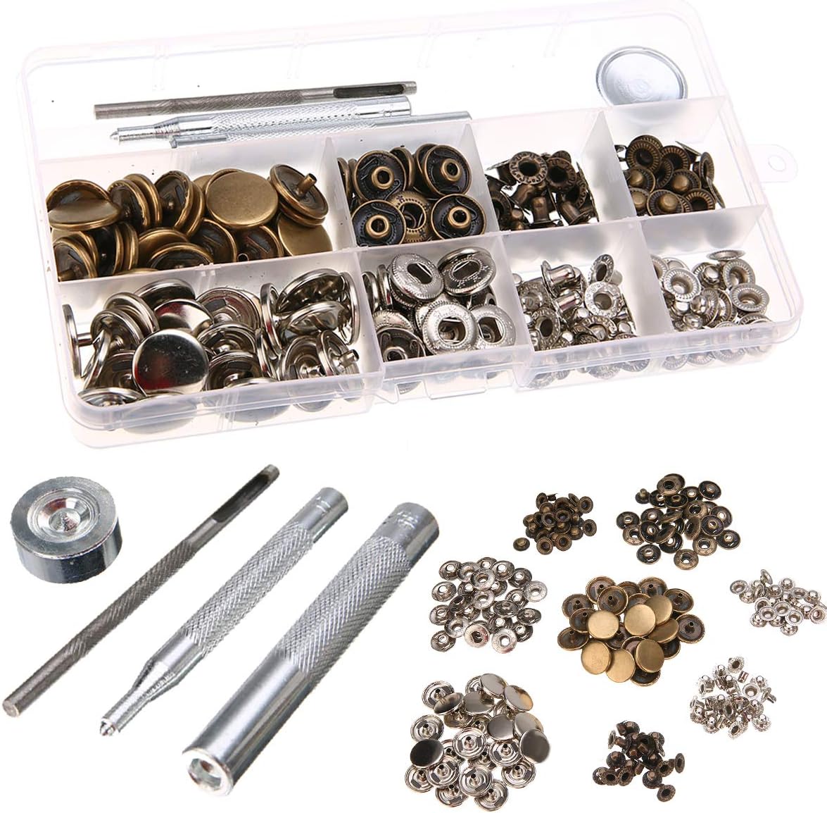 Xucus 17mm Heavy Duty Snap Fasteners Press Stud Sewing