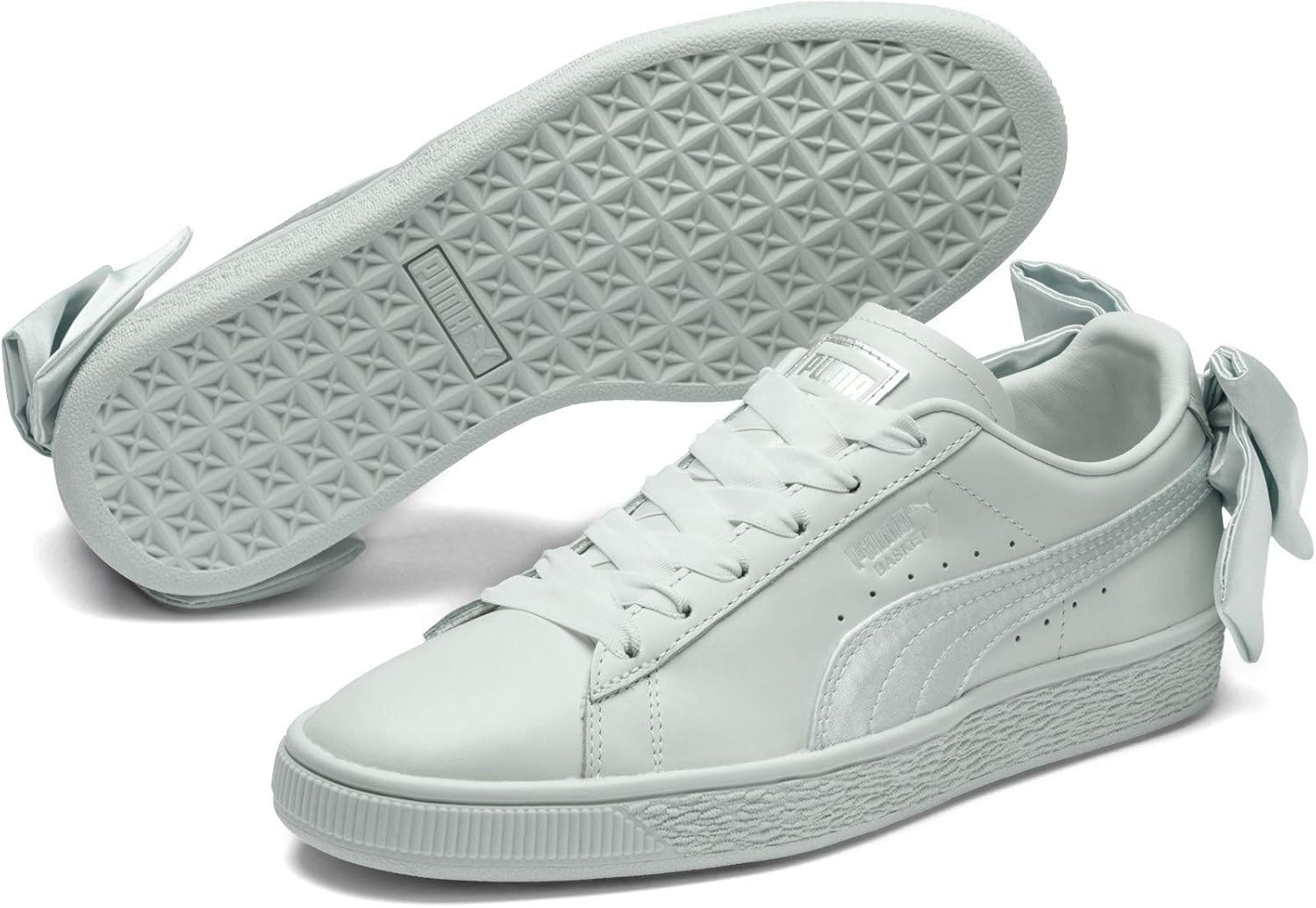 puma white bow trainers