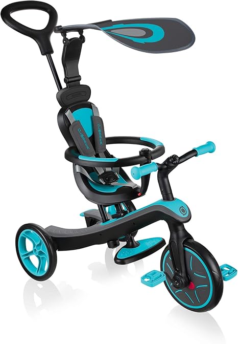 Globber Tricycle Et Draisienne Tout En Un Trike Explorer 4 En 1 Bleu Amazon Fr Jeux Et Jouets