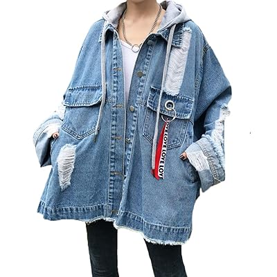MengFan Women's Denim Hooded Jacket Autumn Winter Zambia Ubuy