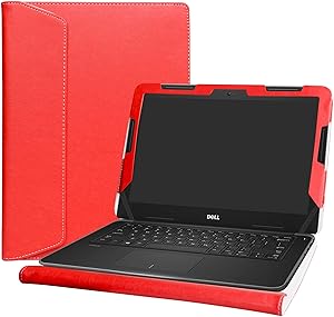 Alapmk Protective Case Cover for 13.3" Dell Latitude 13 3380 Education & Dell Chromebook 13 3380 Series Laptop(Warning:Not fit Latitude 13 3350 3340 3330/Latitude 13 2-in-1 3390 3379),Red