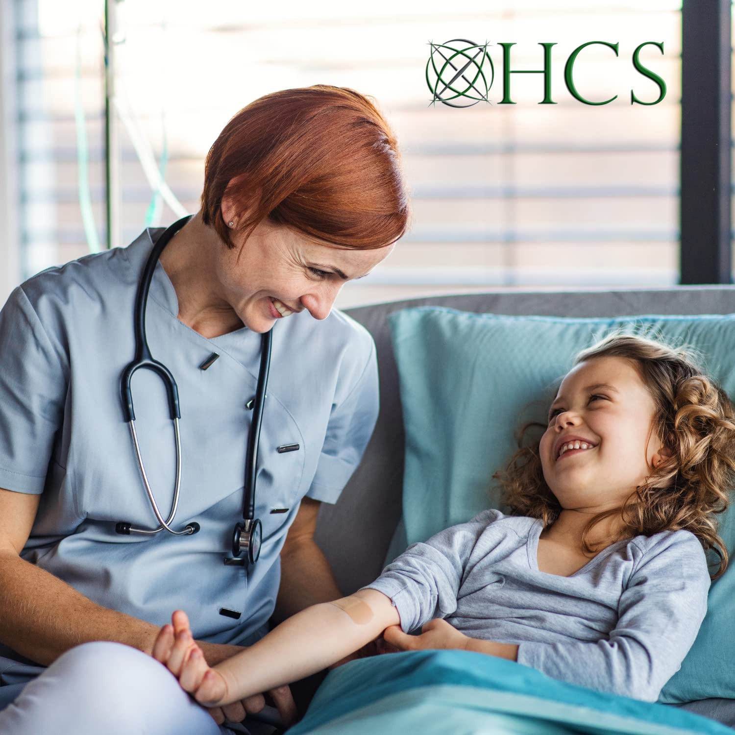 HCS Black Stethoscope - Classic Lightweight, Medical, Dual Head Stethoscope for Nurses, Students, Home - 22 inch Tubing