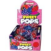 Charms Sweet Pops Lollipops, Assorted Fruit Flavors, 48 Count Box | Individually Wrapped Suckers, Bulk Treats for Kids and Adults, Peanut Free, Kosher, Gluten Free