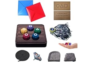 Hicassani Gonggi Korean Game, Gonggi Korean Tossing Game-Gong-gi, DDAKJI, Biseokchigi, Paeng-y, Jebi chagi,Korean Traditional Play Game Set (1 Pack)