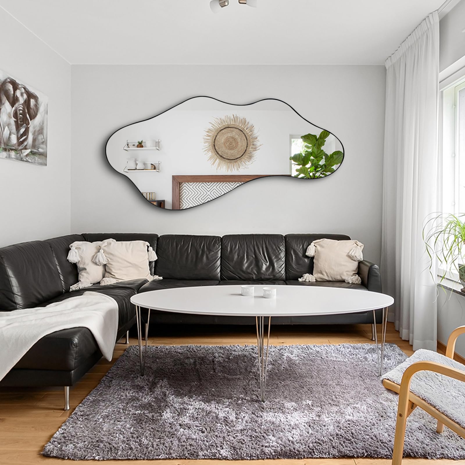 DAOYIJIAJU Irregular Mirror Full Length, 63