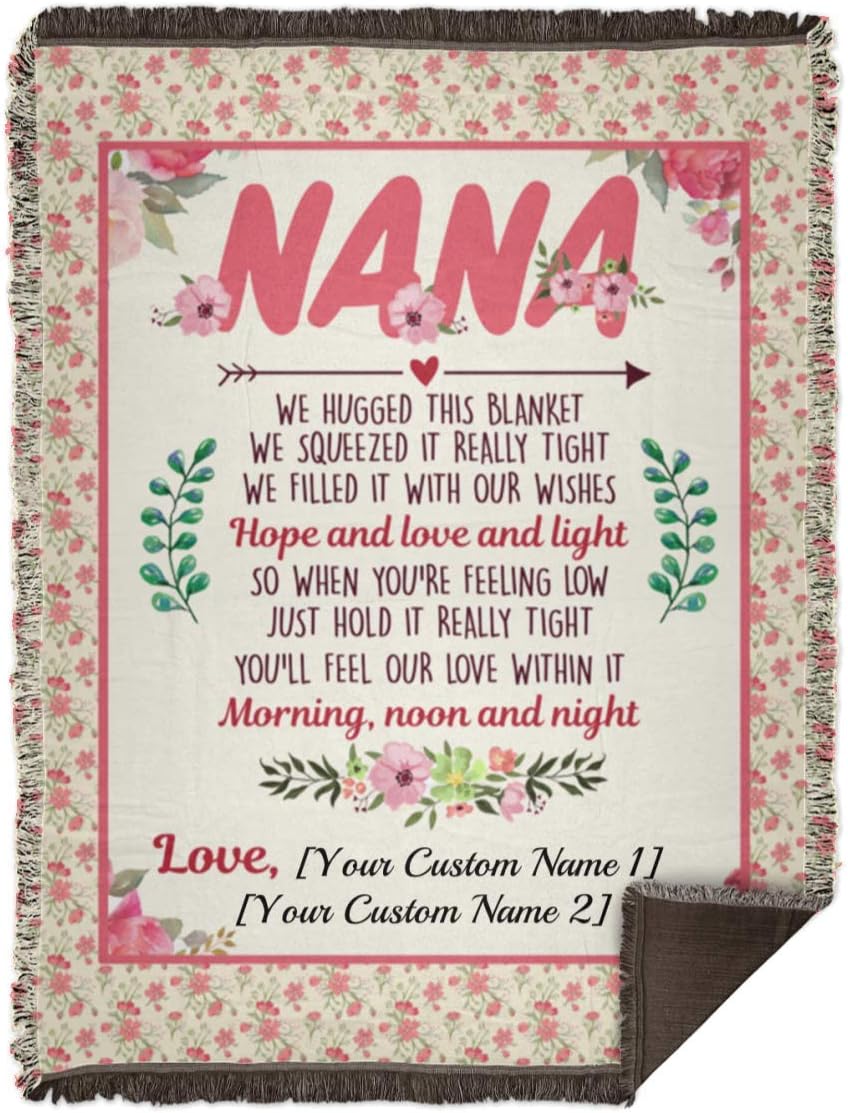 blanket with name all over