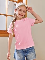 Girls Short Sleeve T Shirts Kids Summer Tops