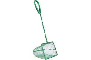 Lpraer Aquarium Fish Net Fine Mesh Nylon Net with Long Handle Square Quick Catch Net for Fish Tank
