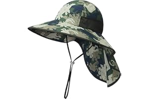 icolor Kids Sun Hat UPF50+ Sun Protection Bucket Hat Toddler Summer Beach Play Hats with Neck Flap for Girl Boy Ages 3~10