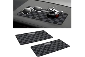 Wuyaoyao 2PCS Car Dashboard Anti Slip Mat, 12.2"×8.3" Non-Slip Dashboard Sticky Pad, PVC Car Dash Gripping Mat, Multifunctional Auto Grip Mat for Phones Sunglasses Keys Electronic Devices (Gray)