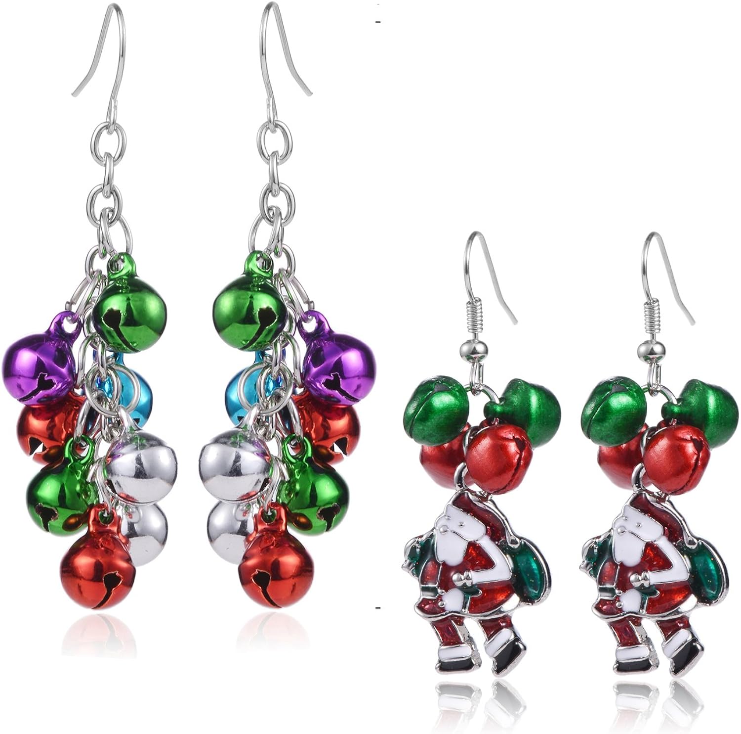 Christmas Jingle Bell Earrings 2 Pairs Christmas Earring