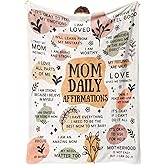 BaubleDazz New Mom Gifts Blanket, Mama Daily Affirmations, Postpartum Pregnancy Gift for First Time Moms, Mommy to Be, Mama, New Mom Essentials, First Mothers Day Birthday Gifts for Moms(50" x 60")