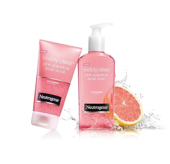 neutrogena visibly clear pink grapefruit scrub