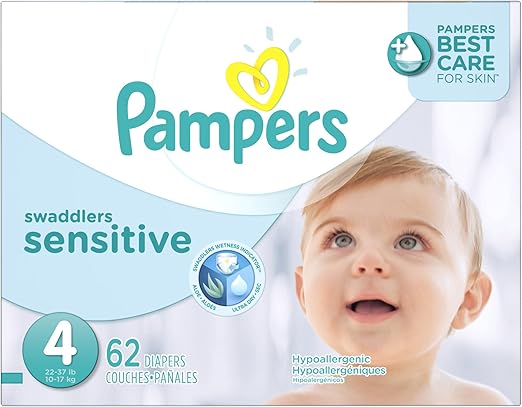 pampers swaddlers sensitive newborn diapers size 0