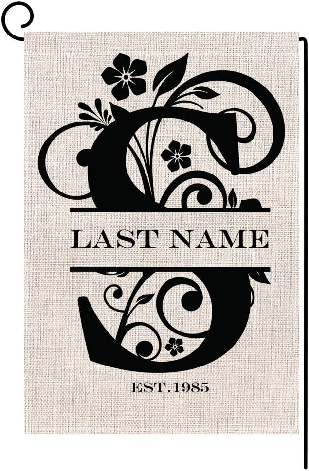 Best S Spring Monogrammed Garden Flag