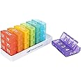 e-Pill 8 Times a Day x 7 Day Weekly Pill Organizer, Vitamin and Medicine Box - Multicolor