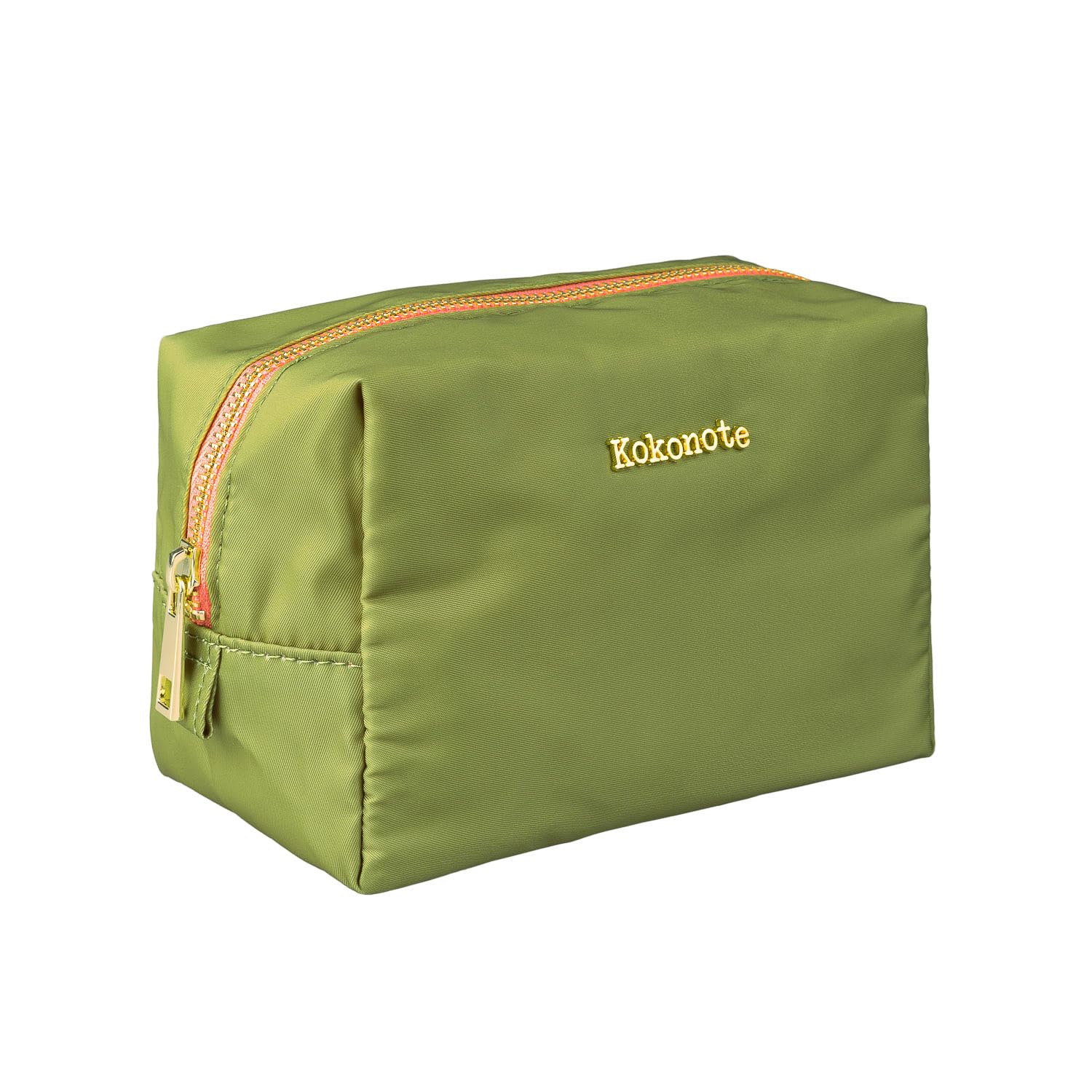 Kokonote Makeup Bag - Pesto Blossom | Toiletry Bag for Make Up, Toiletries, Cosmetics | Travel Essentials, Travel Gifts Under 15 Pounds, Gifts for Women & for Men