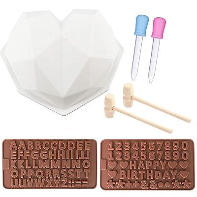 Diamond Heart Shaped Mousse Cake Mold Trays, New Zealand