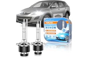 TOPLYGS D2S HID Headlight Bulb for 2007 2008 2009 2010 2012 Mazda CX9 CX7 3 5 6, 2006-2015 Miata MX5 HID Headlights Xenon Bulbs, 6000K White, OEM Replacement Low Beam Xenon Lights, Pack of 2
